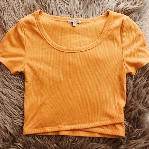 mustard yellow crop top